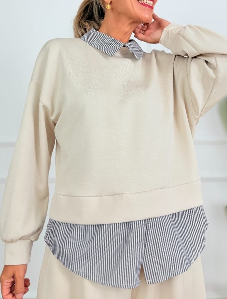 Felpa con camicia