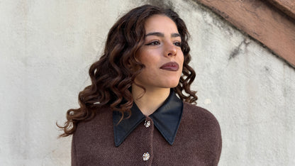 Coordinato con inserti similpelle