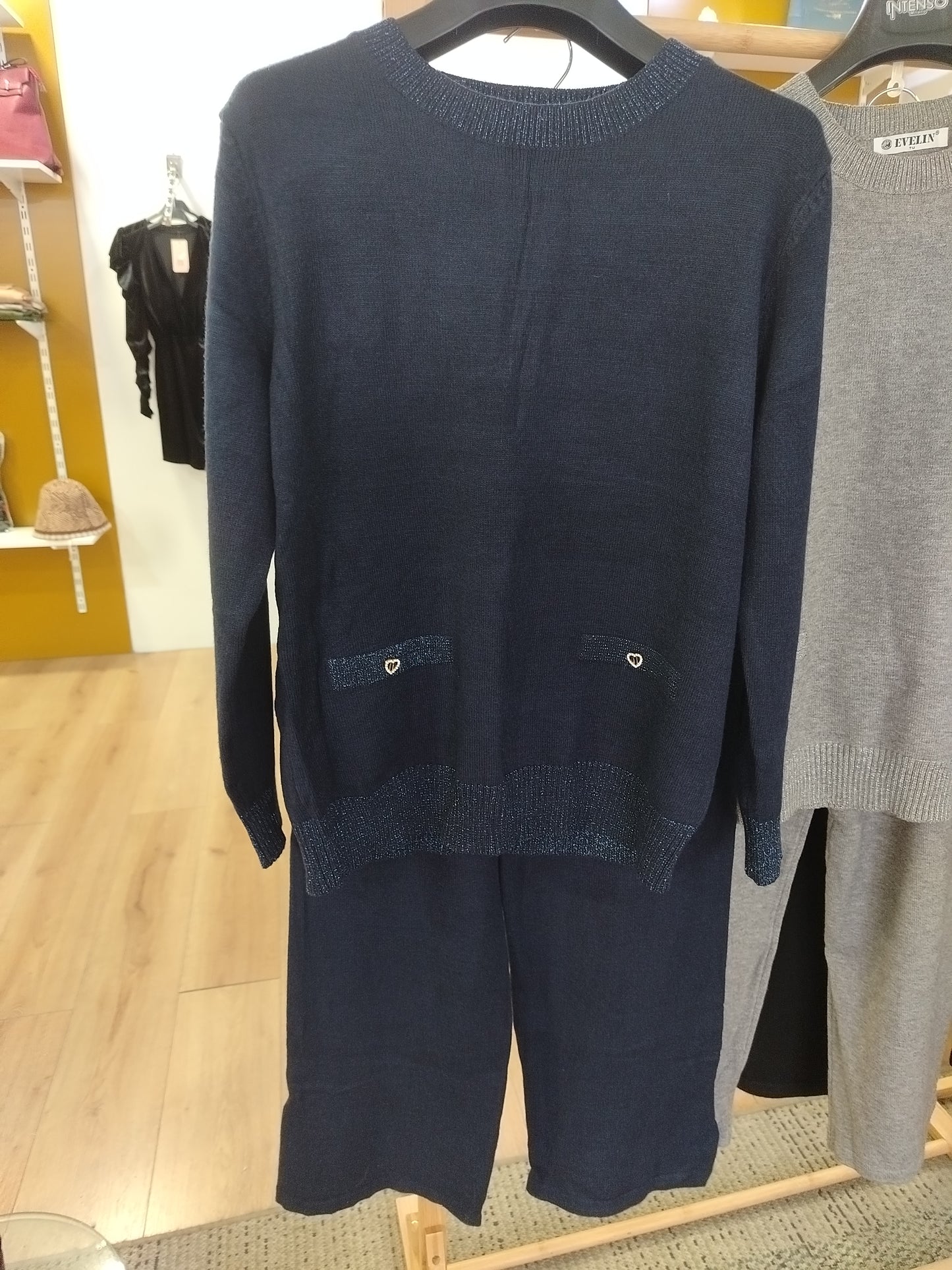 Coordinato con inserti lurex