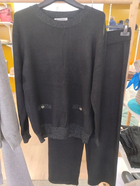 Coordinato con inserti lurex