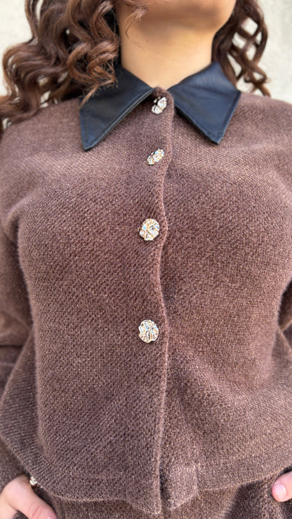 Coordinato con inserti similpelle